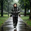 Conjunto de Impermeable Reflectante de Dos Piezas y Pantalón de Lluvia al por Mayor para Vigilancia de Tráfico, Saneamiento, Ciclismo y Protección Laboral, Transpirable y a Prueba de Tormentas