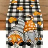 Toalha de mesa de Halloween transfronteiriça com estampa de caveira e morcego, banner de toalha de mesa para decoração de festa de feriado para sala de jantar interna
