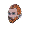 Modelo Caliente de Aliexpress Insignia Europea y Americana Aleación con Aceite Goteando Avatar de Van Gogh Orejas Broche con Aceite Goteando Accesorios para Ropa