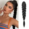Peluca de coleta con pinza de garra estilo chino, postizo trenzado, herramienta realista para trenzar el cabello, accesorio largo de cabello trenzado, coleta postiza