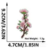 Adesivos de Tecido Bordados Flores de Ameixeira Estilo Nacional Adesivos Patch Decorativos para Bolsa Cheongsam Aplique Sem Costura Raio Amostra Flor Adesivos de Tecido Bordados
