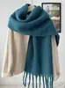 Bufanda de mohair color liso para mujer, chal acolchado de invierno, bufanda cálida, combinable para hombre, otoño e invierno, exterior de Europa y Estados Unidos, venta al por mayor