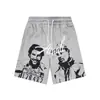 Dropshipping Transfronterizo 2026 Primavera/Verano Nuevo Estilo Que Es Estampado de Letras Casual Holgado Pantalones Cortos Unisex Pantalones Cortos de Playa