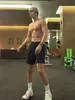 Pantalones Cortos de Secado Rápido para Hombre Modernos Combinan con Todo Delgados de Cinco Puntos Nuevos de Color Sólido de Secado Rápido Casuales Deportivos Cortos para Hombre
