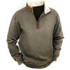 2023 Comércio Exterior Suéter Masculino Suéter Casual Masculino Suéter Casual Masculino Coleira Placket Zíper Suéter de lã Outono e Inverno Top Masculino