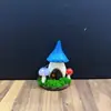 Imán de Nevera Hecho a Mano de Resina Casa de Hongo de Cuento de Hadas 3D Micro Paisaje Casa de Musgo Pegatina Magnética