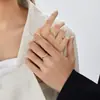 Anéis de Casal Princesa e Cavaleiro para Homens e Mulheres Ins Nicho High-End Anel Aberto Anel de Rosa Atacado