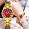 Una generación de relojes de moda para damas más vendidos transfronterizos, calendario doble, compacto, reloj no mecánico, resistente al agua, reloj de pulsera simple para mujer