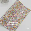 Paquete de Materiales para Lazos de Accesorios para el Cabello DIY 20x22CM Lentejuelas Grandes Pequeñas de Alto Brillo Patrón de Escamas de Pez Patrón de Ondas de Agua Tela de Cuero diy
