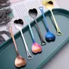 Cuchara de Café Creativa con Forma de Corazón de Acero Inoxidable, Cuchara de Postre de Aspecto Elegante y Linda, Cuchara de Celebridad de Internet, Cuchara para Miel al por Mayor