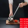 Cucharón de Acero Inoxidable Espesado Cuchara Plana de Cocina Concha de Agua Recogedor de Agua para el Hogar Cucharón Grande para Sopa Cucharón para Olla Pequeña Mango Corto Largo
