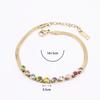 Pulsera Diy de Perlas de Arroz de Acero Inoxidable para Niñas Moda de Alta Gama Simple Lujo Ligero Color Versátil Resistente al Desgaste Pulsera Diy