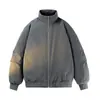 2026 Otoño Invierno Chaqueta Ropa de Algodón Nuevo Estilo Moda Abrigo Hombre Estilo Hong Kong Sudadera con Capucha Hombre Cuello Alto Ropa de Algodón Top Chaqueta Hombre
