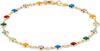 Joias de comércio exterior transfronteiriças tornozeleira feminina de cristal de vidro redondo cor mista ornamentos para o pé oval atacado