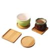 Posavasos de Bambú, Rectangulares, de Forma Irregular, Esteras para Tazas de Té de Múltiples Tamaños, Esteras para Macetas, Posavasos de Bambú Redondos con Logo DIY