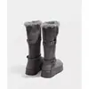 Botas de nieve de caña alta de moda para mujer, nuevo estilo invierno 2026, de suela gruesa, forradas de felpa y extra gruesas, de longitud media, botas de nieve del noreste para mujer