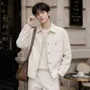 Chaqueta de hombre talla grande 2026 otoño nuevo estilo estilo Hong Kong de alta gama genial top para hombre abrigo casual holgado para hombre