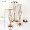 Suporte de Flores de Ferro Galvanizado e Design de Vaso Amazon, Castiçal Torcido com Contas de Cristal Estilo Europeu, Decoração de Escada de Casamento