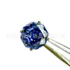 Brincos de Titânio F136 Liga de Titânio Oito Lados Corte Milênio Rosa com Garras em Forma de Tigela e Piercings Labiais de Zircônia Joias para Piercing de Titânio G23