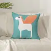 Serie de Almohadas Bordadas de Terciopelo Oso del Oasis del Desierto Decoración Fiesta de Golf Cojín para Sofá Escandinavo