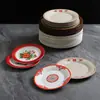Platos de Melamina Platos Redondos Comerciales Platos para Fondue Restaurante Hotel Platos Planos Redondos Imitación Porcelana Vajilla de Hotel Platos para Comida Occidental