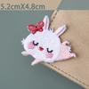 Bordado bordado adesivos de pano computador bordado grampo moda desenhos animados coelho acessórios artesanais queimados borda roupas adesivos patch adesivos