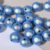 Colar de contas de imitação de pérola colorida redonda com furo reto olho de peixe multi-especificação ABS acessórios de joias artesanais DIY em estoque atacado