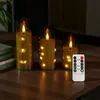 Vela Eletrônica LED Transfronteiriça com Controle Remoto, Suporte de Vela Simulado, Adereços Criativos para Decoração de Aniversário e Casamento