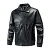 Chaqueta de Cuero para Hombre Estilo Retro Americano, Tendencia Primavera y Otoño, Holgada, Casual, Fresca, Biker, Abrigo Cortavientos
