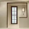 Fábrica de Origen Personalizado Artesanía Retro Francesa Puerta de Vidrio Templado Aleación de Aluminio Arco Curvo Cocina Baño Estudio Estilo Antiguo