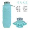 Botella de agua de diamante portátil creativa, vaso de agua retráctil plegable de silicona portátil, tetera para deportes al aire libre de 700 ml