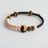 Pulsera tejida a mano con nudo concéntrico de flor de durazno, trenza de ocho hebras, con cuentas, escape, popular en el libro rojo pequeño, pulsera popular para parejas