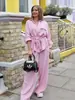Comercio Exterior Transfronterizo Ropa para Mujer Verano 2025 Estilo Europeo y Americano Camisa de Manga Larga con Cordón + Conjunto de Pantalones Casuales para Mujer B88851/2F