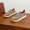 Sapatos Masculinos Europeus Outono Malha Fly-Knit de Alta Qualidade Tênis Casuais Tendência Tênis de Solado Grosso de Alta Qualidade Tênis de Corrida
