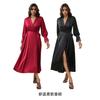Pijama Wenhua para Mulheres Primavera e Verão Pijama de Cetim Chiffon com Aplicação de Renda Elegante Francês Costas Nuas Camisola Roupa para Casa 2701
