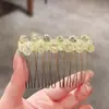 Pente de cabelo de cristal único, requintado, doce, moderno e de alta qualidade para mulheres, adequado para o uso diário e versátil como um acessório de cabelo
