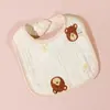 Babero de gasa 100% algodón para recién nacidos, babero en forma de U para bebés, extragrande y suave, absorbente para niños, venta al por mayor