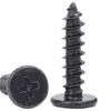 Tornillos Autorroscantes de Acero Inoxidable 201 Chapados en Zinc Negro Ca Cross de Cabeza Plana Grande Tornillos Autorroscantes de Cabeza Plana Delgada M2.6/M3/M4