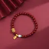 Tiktok live venta caliente pulsera de cinabrio pulsera de cinabrio rojo año de nacimiento femenino pulsera de la suerte NAFU joyería al por mayor