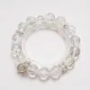 Pulseira de Cristal Branco de Cristal Natural Qian Xiao Anran para Mulheres, Pulseira Aze Branco de Moda de Alta Qualidade Shijia Atacado