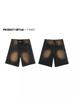 Nuevos Shorts de Mezclilla para Hombre Verano Ins Modernos Retro Desgastados Pantalones de Cinco Puntos Pareja Sueltos Versátiles Pantalones Casuales