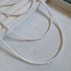 Plata de Ley S925 3mm Blanco Cálido Perla Baby Shijia Serpiente Espiritual Este Año Collar Largo Año Nuevo Cadena de Lana de Alta Gama