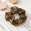 Accesorios para el Cabello Primavera Cuero PU Scrunchies Pequeños Transfronterizos Simples Scrunchies Grandes Corbatas para el Cabello Europeas y Americanas Que No Dañan el Cabello, Artículos Populares Versátiles
