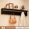 Perchero de Pared con Tabla, Perforado en la Pared, Gancho Creativo para Abrigos de Llave de Piano de Madera para Entrada de Dormitorio