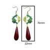 Pendientes de estilo antiguo con borlas de aceite de cloisonné, nuevos y elegantes pendientes de clip para oreja para mujer, pequeños y frescos, pendientes festivos