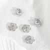 Cobre banhado ouro real 18k pacote de ouro micro conjunto de zircão seis peças flor suporte flor tampa pérola suporte pérola bead cap diy pulseira acessórios de joias
