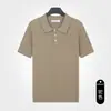 Camisa Polo Tricotada Masculina de Seda Gelada com Manga Curta Estilo Old Money Gola Lapela Manga Curta Luxo Leve Casual de Alta Qualidade