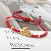 Pulsera trenzada de cuerda roja del Año del Caballo 2026 para el Zodiaco del Año del Caballo, Pulsera de Año Nuevo que Atrae la Riqueza Regalo