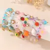 Bz2191 Estilo Coreano Dulce Concha Estilo Océano Pulsera de Cerámica Cristal de Vidrio Fresco Joyería de Mano con Cuentas de Colores para Mujeres