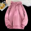 Comercio exterior Europa y Estados Unidos moda de temporada de aguas termales y otoño 360g pesado compuesto color sólido sudadera con capucha camiseta básica en stock